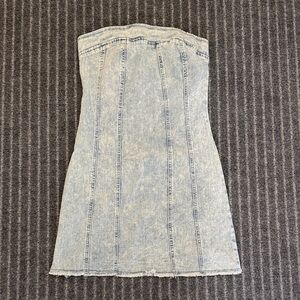 Denim Strapless Dress